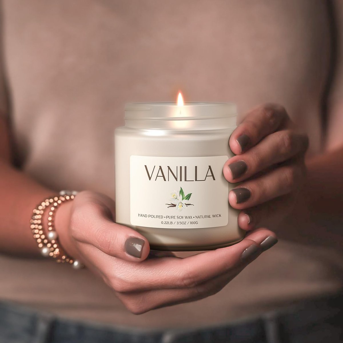 Waxcanpy Vanillekerze, Sojakerzen für Frauen, Duftkerzen für Zuhause, 2er-Pack Aromatherapie-Geschenkset zur Entspannung, Stressabbau & Wohndekoration