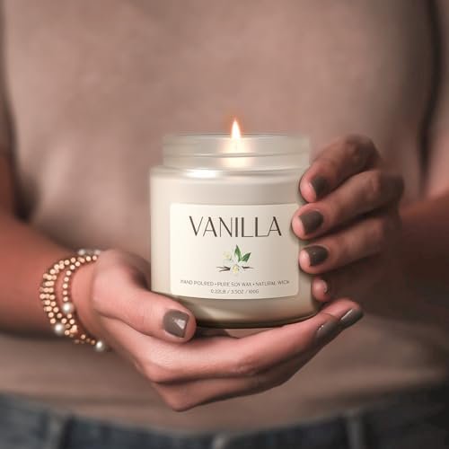 Waxcanpy Vanillekerze, Sojakerzen für Frauen, Duftkerzen für Zuhause, 2er-Pack Aromatherapie-Geschenkset zur Entspannung, Stressabbau & Wohndekoration