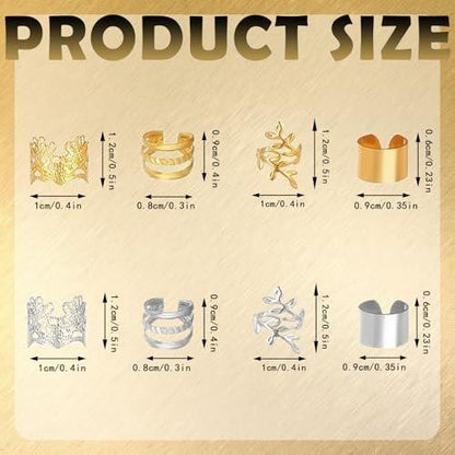40-teiliger Haarschmuck für Zöpfe – Gold-Silber-Metall-Braids-Clips, Dreadlock-Accessoires für Frauen und Mädchen, Haardekoration