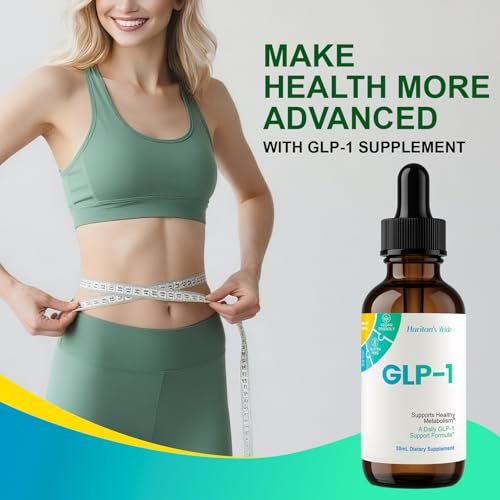 Huritan's Vride GLP-1 Drops für Frauen & Männer – Premium GLP-1 Supplement mit Berberin, Zimt, Grüntee-Extrakt & Bromelain für tägliches Wohlbefinden und GLP-1 Gewichtsverlust Unterstützung – 2er-Pack