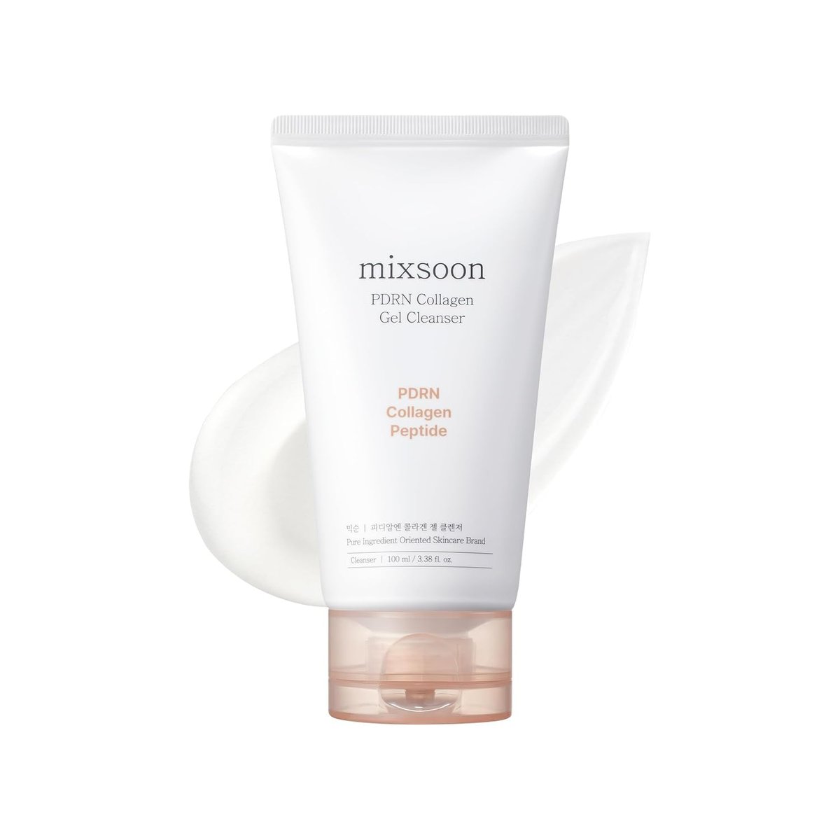 mixsoon PDRN Collagen Gel Cleanser – Tiefenreinigung, leichter täglicher Gel-Reiniger für alle Hauttypen, 100 ml / 3,38 fl.oz. Koreanische Glass Skin Pflege