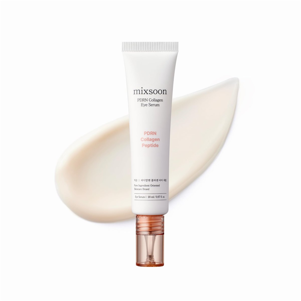 mixsoon PDRN Collagen Eye Serum - Erholtes Augenlid-Serum mit sanfter, glatter Formel für empfindliche Haut unter den Augen 20ml / 0,68 fl.oz. Koreanische Glas-Hautpflege