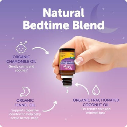 Ddrops Baby Bedtime Drops – Bio Flüssigkeit für abendliche Schlafenszeit-Routinen, 60 Portionen