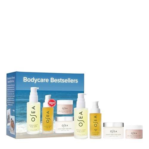 OSEA Bodycare Bestsellers Hautpflege-Set – 4-teiliges Körperreiseset – 30 ml – Körperöl, Körperbutter, Körperpeeling & Duschgel