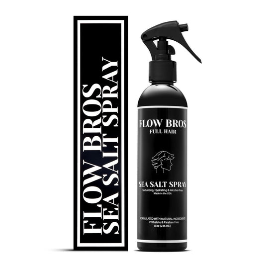 Flow Bros Sea Salt Spray für Haar – Texturierender & Volumenverleihender Meerwasserspray mit natürlichen Inhaltsstoffen, Vitamin B5 & Amaranthsamenextrakt – Leichter natürlicher Halt, Alkohol-, Paraben- & Phthalatfrei – 240 ml