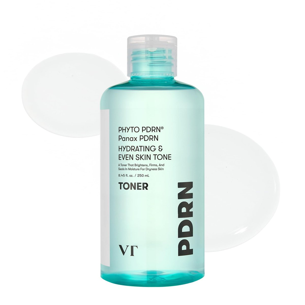 VT COSMETICS PDRN Toner – Feuchtigkeitsspendendes Gesichtswasser mit 50.000 ppm veganem PDRN, koreanischem Wildginseng, Niacinamid & Panthenol, leicht, parfümfrei, hautberuhigend, koreanische Hautpflege (250 ml)