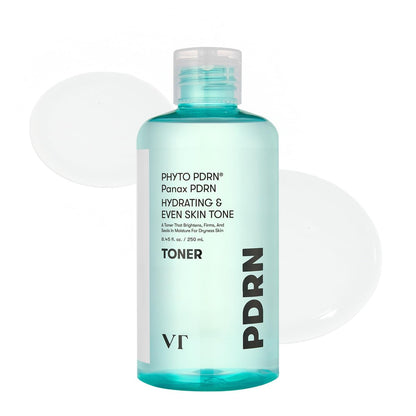 VT COSMETICS PDRN Toner – Feuchtigkeitsspendendes Gesichtswasser mit 50.000 ppm veganem PDRN, koreanischem Wildginseng, Niacinamid & Panthenol, leicht, parfümfrei, hautberuhigend, koreanische Hautpflege (250 ml)