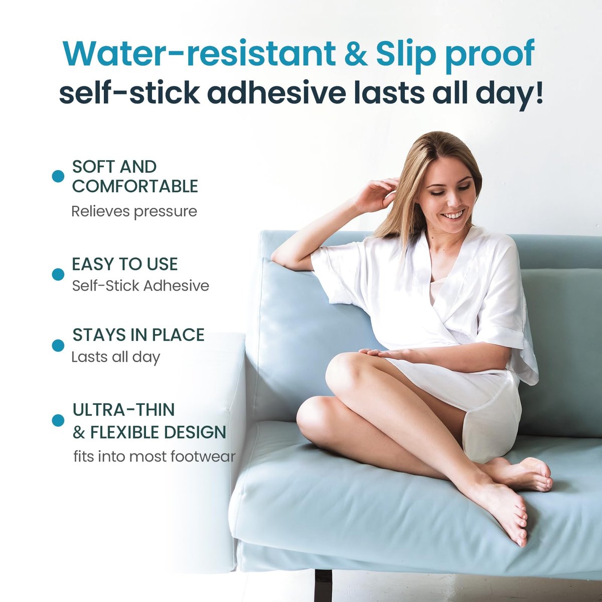 Kimihome Hydrogel Bunion Cushions – 12 Stück Transparente Ballenpflaster gegen Schuhdruck und Reibung, Blasenprävention, Wasser- und Schweißbeständig