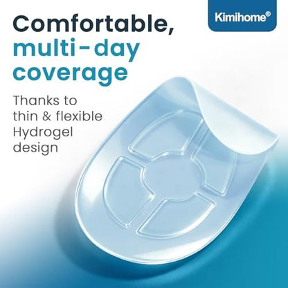 Kimihome Hydrogel Bunion Cushions – 12 Stück Transparente Ballenpflaster gegen Schuhdruck und Reibung, Blasenprävention, Wasser- und Schweißbeständig