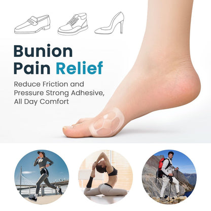 Kimihome Hydrogel Bunion Cushions – 12 Stück Transparente Ballenpflaster gegen Schuhdruck und Reibung, Blasenprävention, Wasser- und Schweißbeständig
