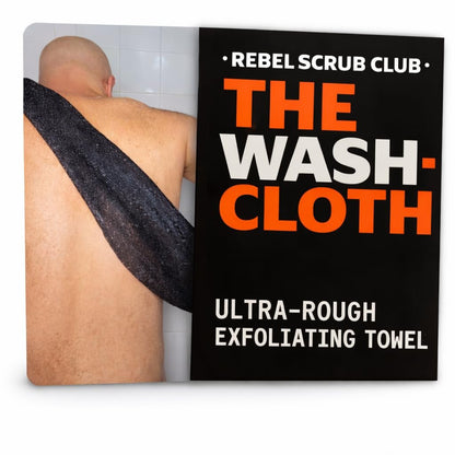 REBEL SCRUB CLUB Extra Rauhes Peeling-Waschtuch für die Dusche – Tiefenreinigendes Körperwaschtuch für Dusche und Bad, Rückenpeeling