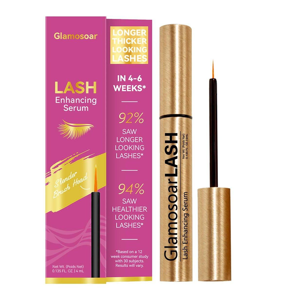 Glamosoar Wimpernserum – Wimpernwachstum Serum für längere, vollere und stärkere Wimpern (4 ml)