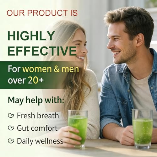 Swiyie Chlorophyll Pulver – 100mg Flüssiges Chlorophyll zum Trinken – Natürliches pflanzliches Entgiftungspräparat – Unterstützt Darm & Atem – Chlorophyll-Wasser-Formel – 10g x 30 Portionsbeutel