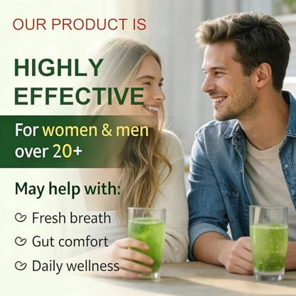 Swiyie Chlorophyll Pulver – 100mg Flüssiges Chlorophyll zum Trinken – Natürliches pflanzliches Entgiftungspräparat – Unterstützt Darm & Atem – Chlorophyll-Wasser-Formel – 10g x 30 Portionsbeutel