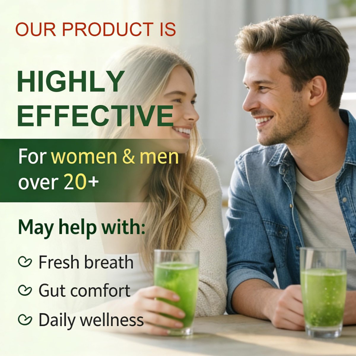Swiyie Chlorophyll Pulver – 100mg Flüssiges Chlorophyll zum Trinken – Natürliches pflanzliches Entgiftungspräparat – Unterstützt Darm & Atem – Chlorophyll-Wasser-Formel – 10g x 30 Portionsbeutel