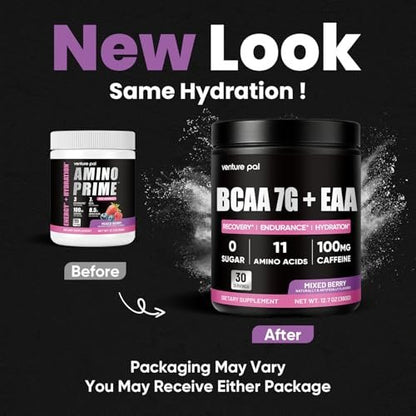 Zuckerfreies 7g BCAA + EAA Pulver | Unterstützt Muskelerholung, Wachstum, Kraft & Ausdauer – 11 essentielle Aminosäuren mit L-Glutamin, Koffein, Vitaminen & Elektrolyten für Energie & Hydration
