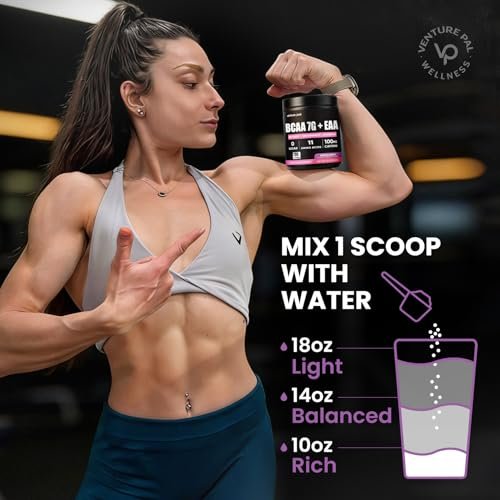 Zuckerfreies 7g BCAA + EAA Pulver | Unterstützt Muskelerholung, Wachstum, Kraft & Ausdauer – 11 essentielle Aminosäuren mit L-Glutamin, Koffein, Vitaminen & Elektrolyten für Energie & Hydration