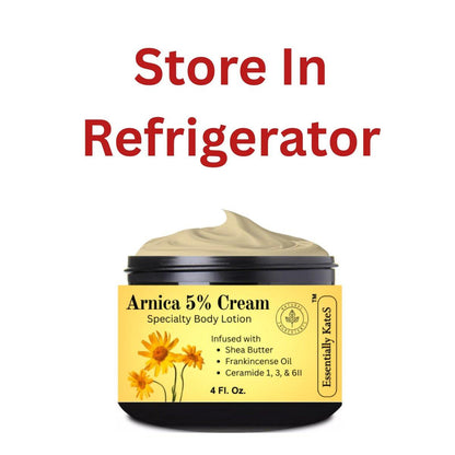 Essentially KateS Arnica 5% Creme Lotion 118 ml – mit Arnika, Frankincense Öl, Sheabutter und Ceramiden 1, 3, 6II für Haut- und Muskelpflege