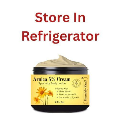 Essentially KateS Arnica 5% Creme Lotion 118 ml – mit Arnika, Frankincense Öl, Sheabutter und Ceramiden 1, 3, 6II für Haut- und Muskelpflege