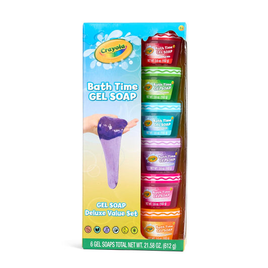 Crayola Badezeit Schleim 6er Set – Badeseife mit Schleim-Textur, 6 Farben à 3,6 oz