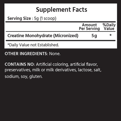 ML Naturals Micronisiertes Kreatin Monohydrat 5 g pro Portion – 300 g (10,5 oz) – 60 Portionen – Unterstützt Muskelwachstum & Kraft – 200 Mesh Reines Pulver