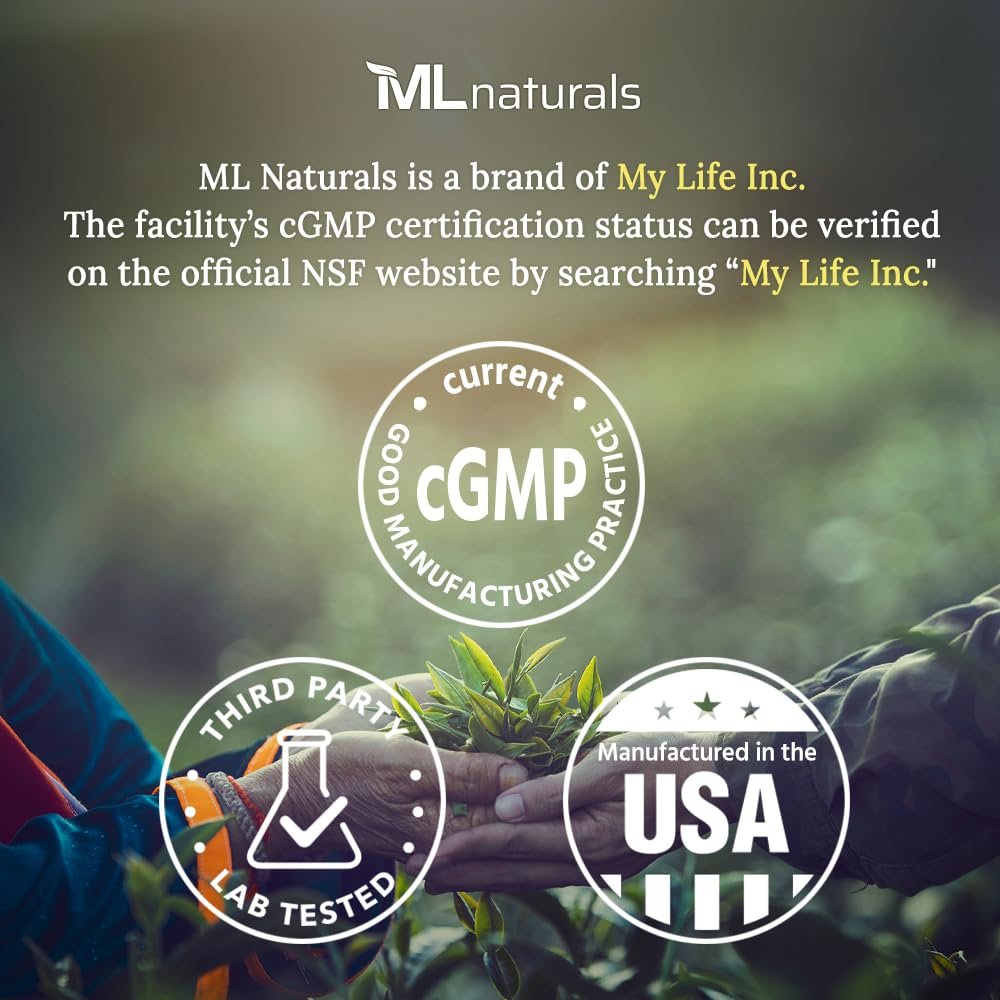 ML Naturals Micronisiertes Kreatin Monohydrat 5 g pro Portion – 300 g (10,5 oz) – 60 Portionen – Unterstützt Muskelwachstum & Kraft – 200 Mesh Reines Pulver