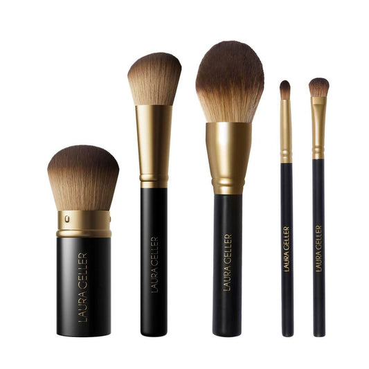 LAURA GELLER NEW YORK Professionelles Make-up Pinsel Set – 5-teilig, Full Face, tierversuchsfrei
