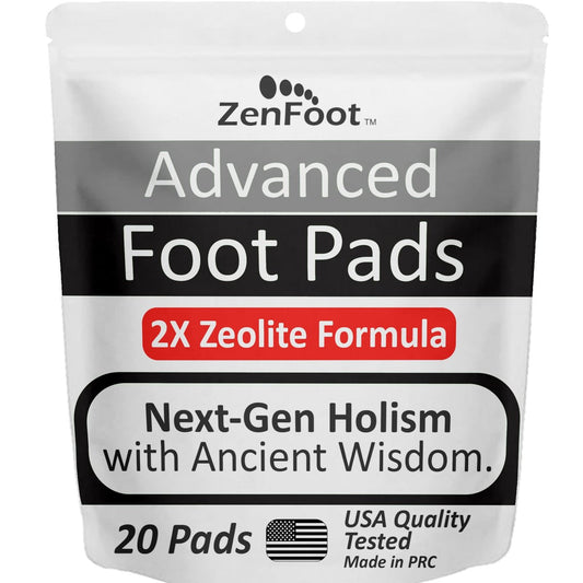 ZenFoot Advanced Zeolite Fußpflaster mit Curcumin & Ingwer – 20er Pack, Premium Wirkstoffpflaster für die Fußsohle