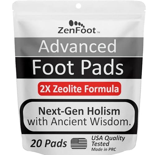 ZenFoot Advanced Zeolite Fußpflaster mit Curcumin & Ingwer – 20er Pack, Premium Wirkstoffpflaster für die Fußsohle
