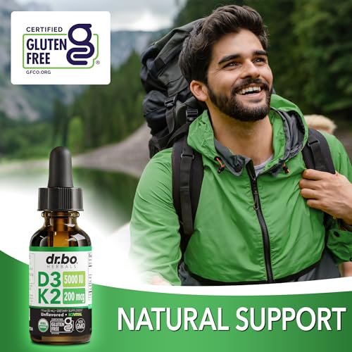 Vitamin D3 K2 Liquid Drops - Organisches D3K2 Vitamin D3 K2 Tropfen flüssig Nahrungsergänzung MCT-Öl für Erwachsene & Kinder, Calciumaufnahme starke Knochen - Vit D und K 5000 IE, Vitamine D + K MK7 30 ml