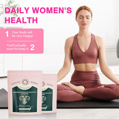 Vaginal Probiotika für Frauen – Premium Feminin Balance Gummibärchen mit hawaiianischem Ananasgeschmack, Unterstützung für gesunden Geruch und Vaginalflora, pH-Gleichgewicht, Verdauungsgesundheit & Immununterstützung, vegan, 60 Stück