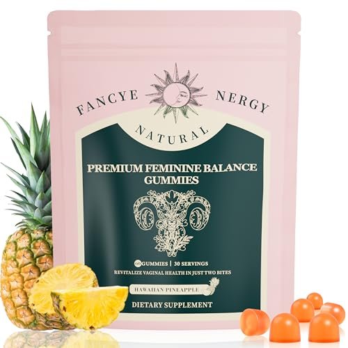 Vaginal Probiotika für Frauen – Premium Feminin Balance Gummibärchen mit hawaiianischem Ananasgeschmack, Unterstützung für gesunden Geruch und Vaginalflora, pH-Gleichgewicht, Verdauungsgesundheit & Immununterstützung, vegan, 60 Stück