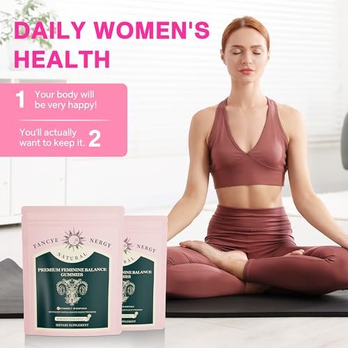 Vaginal Probiotika für Frauen – Premium Feminin Balance Gummibärchen mit hawaiianischem Ananasgeschmack, Unterstützung für gesunden Geruch und Vaginalflora, pH-Gleichgewicht, Verdauungsgesundheit & Immununterstützung, vegan, 60 Stück