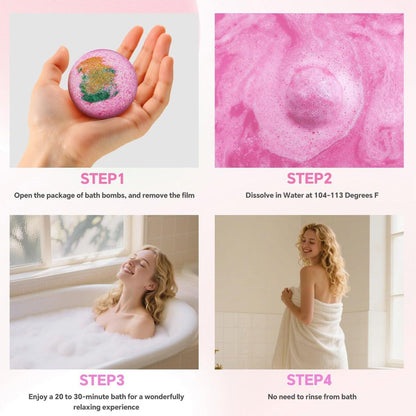 CalmNfiz Badebomben für Frauen, 12-teiliges Set, natürliche Badebomben mit Sheabutter, Feuchtigkeitspflege für trockene Haut, Geschenk zu Weihnachten, Geburtstag, Valentinstag für Mama, Ehefrau, Freundin