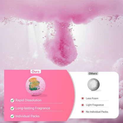 CalmNfiz Badebomben für Frauen, 12-teiliges Set, natürliche Badebomben mit Sheabutter, Feuchtigkeitspflege für trockene Haut, Geschenk zu Weihnachten, Geburtstag, Valentinstag für Mama, Ehefrau, Freundin