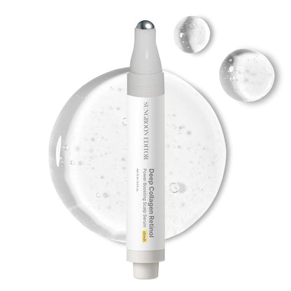 SUNGBOON EDITOR Deep Collagen Retinol Scalp Serum – Roll-On Haarwachstum & Kräftigung, Trockene & Juckende Kopfhaut Behandlung mit Koffein, Biotin & Rosmarin, Koreanische Haarpflege, 15 ml