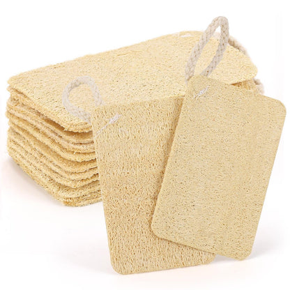 12 Stücke Mini Naturluffa Gesichtsreiniger, Peeling-Schwamm aus ägyptischem Luffa, Duschschwamm für Frauen und Männer