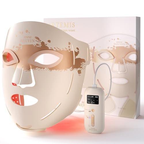 RENPHO 4D LED-Gesichtsmaske Rotlicht 2026 – 324 LEDs, 3 Lichtmodi, kabellos für zu Hause & Reisen – Champagner Gold