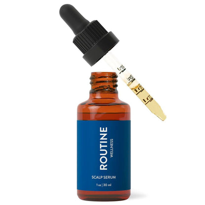Routine Wellness Scalp Serum für dünner werdendes Haar – Fördert sichtbar dichteres und volleres Haar – Leicht, wissenschaftlich fundiert mit Rotklee & Peptiden - 30ml