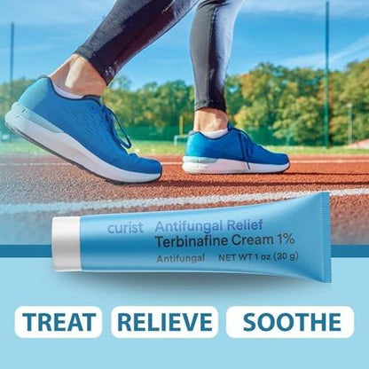 Curist Terbinafin Creme 1% – Antimykotische Fußpilzbehandlung, 30 g (1 Unze) – Gegen Fußpilz, Ringelflechte & Jock Itch