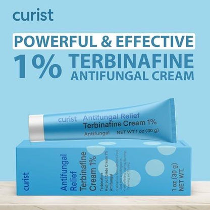 Curist Terbinafin Creme 1% – Antimykotische Fußpilzbehandlung, 30 g (1 Unze) – Gegen Fußpilz, Ringelflechte & Jock Itch