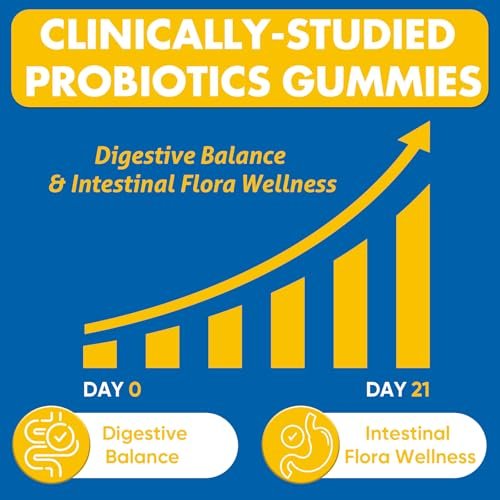 Darmgesundheit & Probiotische Gummibärchen, 112,5 Milliarden KBE, Zuckerfrei - 8 Stämme + Präbiotika + Kräuter - für Verdauung, Immunsystem, Durchfall & Blähungen - Darmgesundheit für Frauen & Männer, 60 Stück Probiotika Gummibärchen