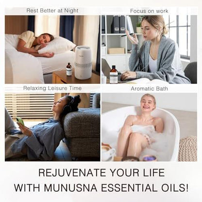 MUNUSNA Lavendel Ätherisches Öl, 100 ml – Reines & Natürliches Lavendelöl für Haare, Körper, Haut, Aromatherapie-Diffuser, Meditation, Massage, Kerzen, Seifen & Badebomben