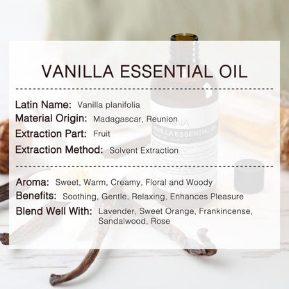 MUNUSNA Vanille ätherisches Öl, 100% natürlich und rein, 100 ml, Premium-Qualität für Aromatherapie, Diffuser, Luftbefeuchter, Hautpflege, Kerzen- und Seifenherstellung