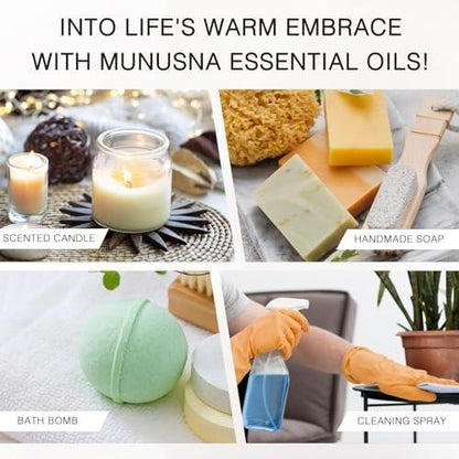 MUNUSNA Lemongrass Ätherisches Öl, 100 % natürlich & rein, 100 ml – Premium-Öl für Diffuser, Hautpflege, Wäsche, Spray, Kerzen- und Seifenherstellung
