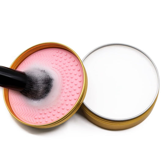 Embagol Makeup Pinsel Reiniger Fest Seife & Schwamm Seife mit Silikon Reinigungsmatte, Vegan, Tiefenreinigung, Keine Rückstände (100g/3.53oz)