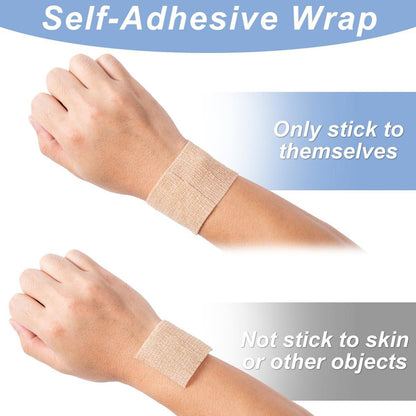 16er-Pack Selbstklebende Bandagen, 2" x 5 Yards, Vlies-Elastische Kohäsivbandage, Farbiges Sporttape für Handgelenk, Tierarztwickel, Knöchel (Mehrfarbig)
