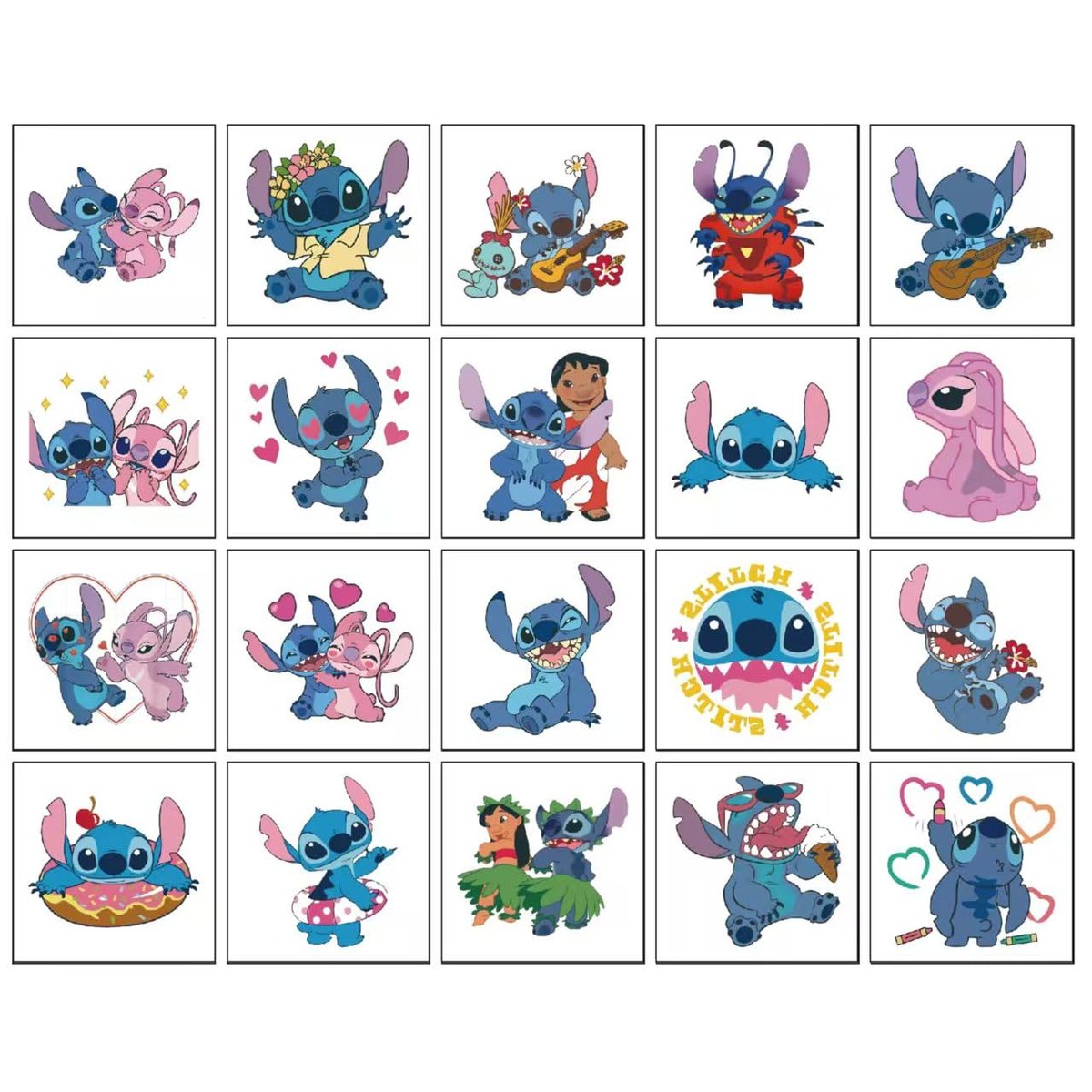50 Blätter Stitch Temporäre Tattoos – Geburtstags-Mottoparty-Zubehör, Dekoration, Mitgebsel, Cartoon-Aufkleber für Kinder, Jungen, zu Hause, Aktivität, Klassenzimmer, Preise, Karneval, Weihnachtsbelohnungen