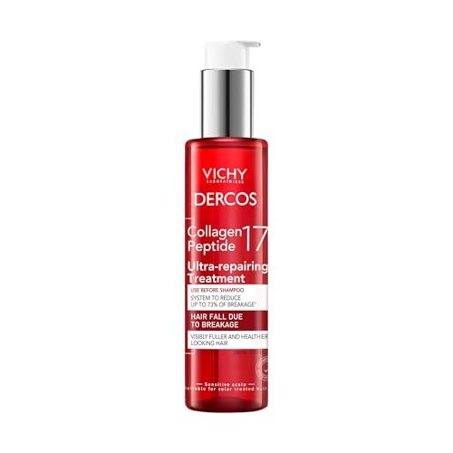 Dercos Collagen Peptide 17 Ultra-Repairing Treatment, 150ml – Anti-Haarausfall Pre-Shampoo Bond Repair Haarbehandlung, stärkt, reduziert Haarbruch, bereitet vor & schützt