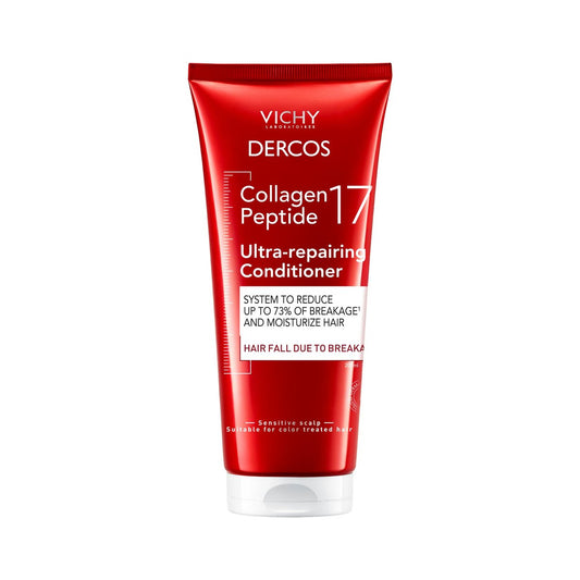 Dercos Collagen Peptide 17 Ultra-Repairing Conditioner – 200 ml Anti-Haarausfall & Bond-Repair für geschädigtes, schwaches Haar, stärkt, entwirrt, verleiht Glanz & Volumen